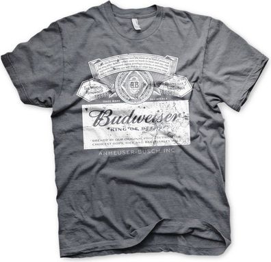 Budweiser Washed Logo T-Shirt Dark-Heather