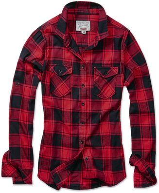 Brandit Hemd Amy Flanell Shirt GIRLS in Red/Black