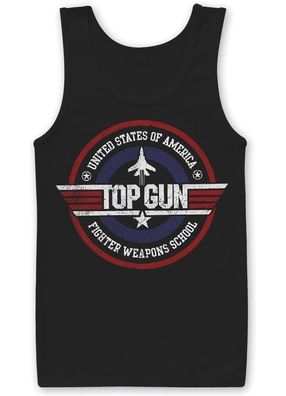 Top Gun Fighter Weapons School Tank Top Black