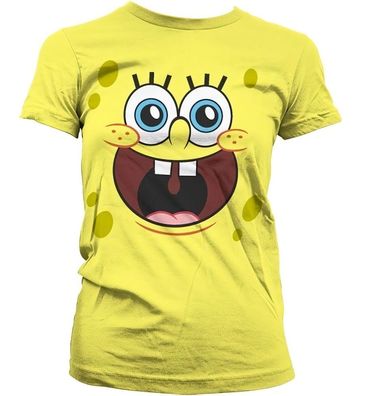 SpongeBob SquarePants Sponge Happy Face Girly T-Shirt Damen Yellow