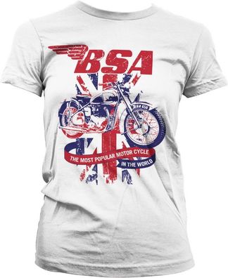 BSA Union Jack Girly Tee Damen T-Shirt White