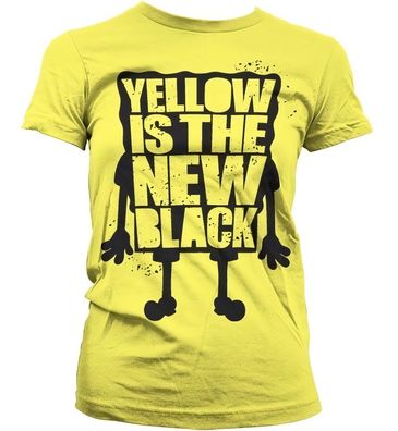 SpongeBob SquarePants Yellow Is The New Black Girly T-Shirt Damen Yellow