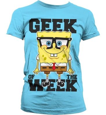 SpongeBob SquarePants Geek Of The Week Girly T-Shirt Damen Skyblue