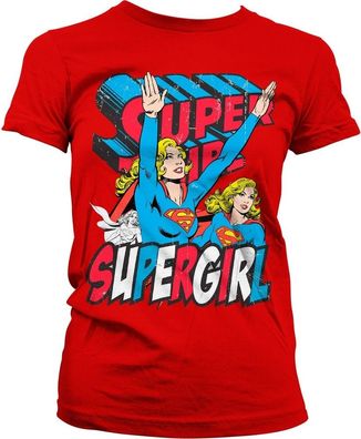 Supergirl Girly Tee Damen T-Shirt Red