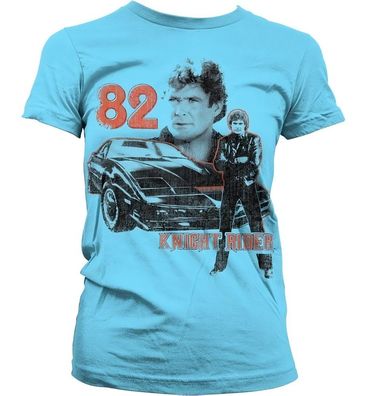 Knight Rider 1982 Girly T-Shirt Damen Skyblue