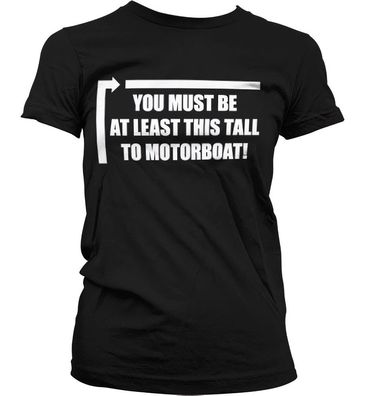 Hybris This Tall To Motorboat Girly Tee Damen T-Shirt Black