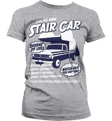 Hybris Stair Car Girly T-Shirt Damen Heather-Grey