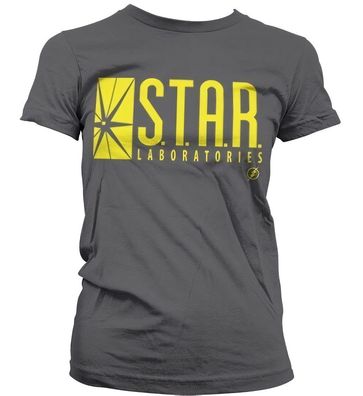 The Flash Star Laboratories Girly T-Shirt Damen Dark-Grey