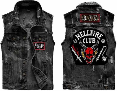 Stranger Things 4 - Hellfire (Replica Denim Jacket) Jacke Black