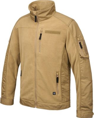 Brandit Men Jacke Fleecejacket Ripstop Camel