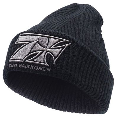 WCC West Coast Choppers Beanie Kimi Raikkönen 3D Cross Seven Knit Black