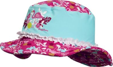 Playshoes Kinder Mütze UV-Schutz Sonnenhut Flamingo Türkis