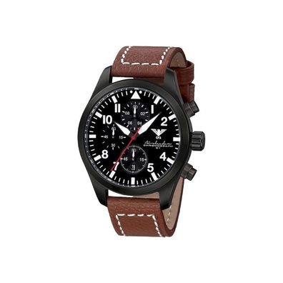 KHS - Armbanduhr - Herren - Airleader Black Steel Chrono - KHS. AIRBSC. LB5