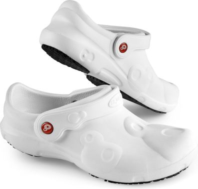 Schu'zz Schuzz Herren Clog Berufsschuhe PRO Homme uni CE 20347 Blanc / Weiß