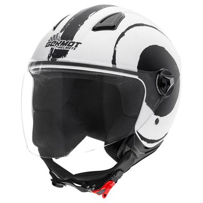 Germot Motorrad Helm GM 196 Jethelm matt White/Black