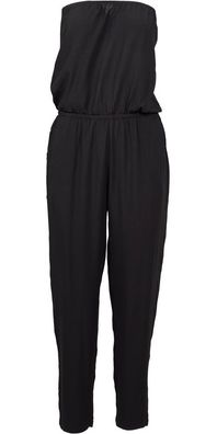 Urban Classics Damen Jumpsuit Ladies Viscose Bandeau Jumpsuit Black