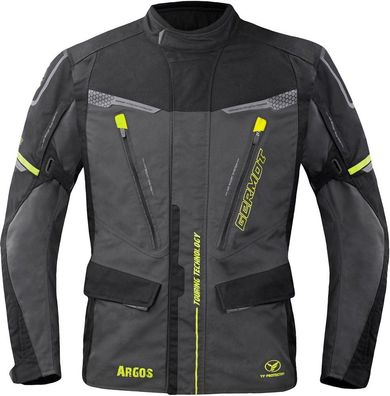 Germot Motorrad Textiljacke Argos Herren Anthrazit/Schwarz/Gelb