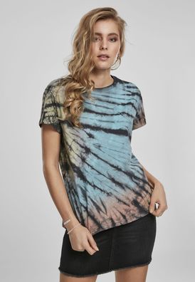 Urban Classics Female Shirt Ladies Tie Dye Boyfriend Tee Black