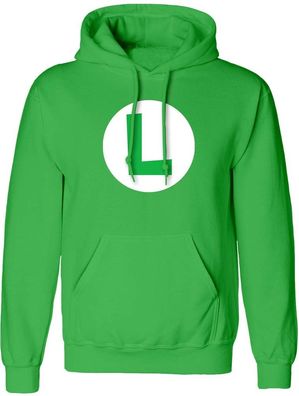 Nintendo Super Mario - Luigi Badge (Pullover) Hoodie Green