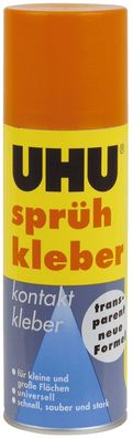 UHU® 46740 Sprühkleber - Transparent+permanent, 200 ml Dose