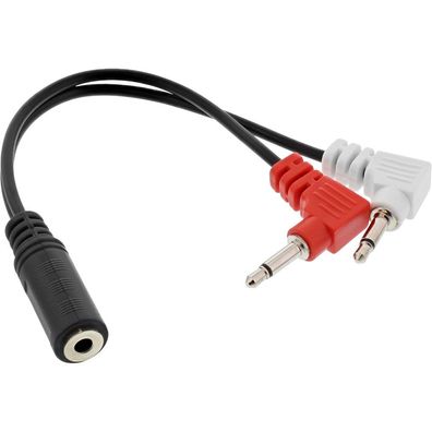 InLine® 99313I Audio Kopfhörer Flugzeug-Adapterkabel, 2x 3,5mm Klinke Stecker an