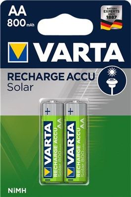 10X Varta 43361 Solar Rechargeable AA (Mignon)/HR6 (56736) - 800 mAh - Nickel-Meta