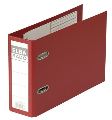 ELBA 100022637 Ordner rado plast DIN A5 quer, Rü?ckenbr.: 75 mm, rot