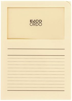 Elco 29489.41 Sichtmappen Ordo classico - hellchamois, 120g, 100 Stück, Sichtfenst