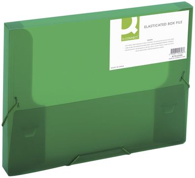 Q-Connect® KF02308 Sammelbox - A4, 250 Blatt, PP, grün transluzent