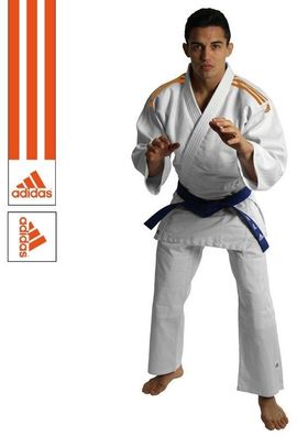 adidas Judoanzug J350 Club Weiß/Orange