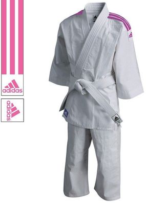 adidas Judoanzug J200 Evolution Weiß/Rosa