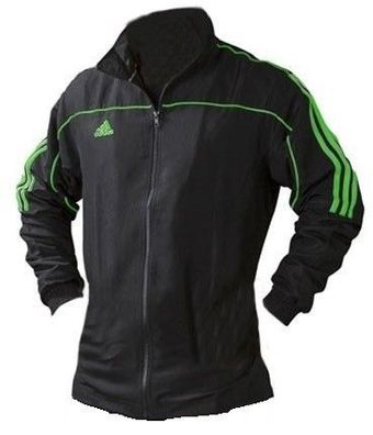 adidas Team Track Trainingsjacke Schwarz/Grün