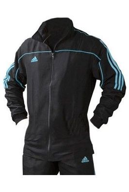 adidas Team Track Trainingsjacke Schwarz/Blau