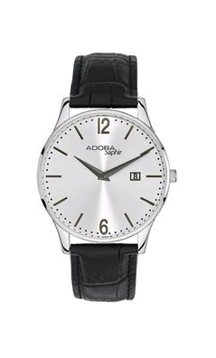 Adora Saphir > Herren Armbanduhr Ø 39mm Edelstahl > Analog 3 BAR Quarz