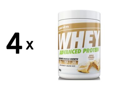 4 x Per4m Whey Advanced Protein (900g) Apple Strudel