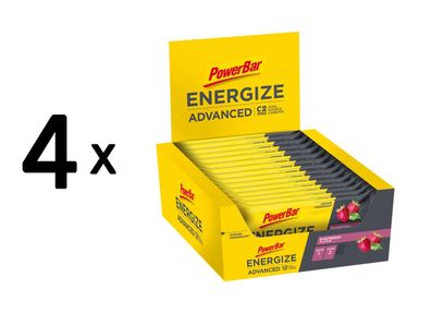 4 x Powerbar Energize Advanced Bar (15x55g) Raspberry