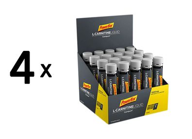 4 x Powerbar L-Carnitine Liquid Ampoules (20x25ml) Unflavoured