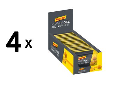 4 x Powerbar PowerGel Shots (24x60g) Orange