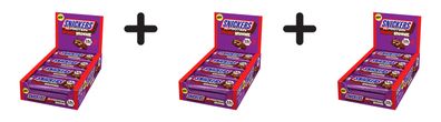 3 x Mars Protein Snickers High Protein Bar - Peanut Brownie (12x50g) Milk Chocolate