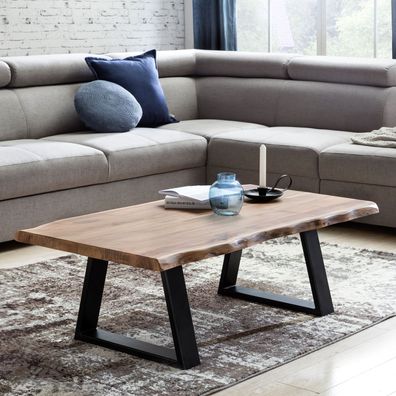 Couchtisch GAYA Massivholz Akazie 115 x 60 cm Baumstamm Wohnzimmertisch