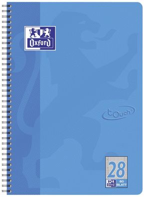 Oxford 400086497 Collegeblock Touch Lin.28 - A4, 80 Blatt, 90 g/qm, 4-fach Lochung