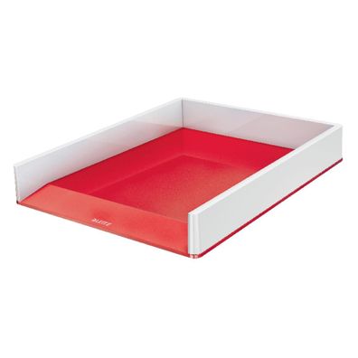 LEITZ 53611026 LEITZ Briefablage WOW Duo Colour perlweiß/rot