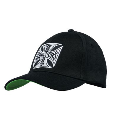 WCC West Coast Choppers Cap Snapback Cross Round Bill Black