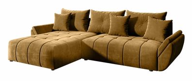 FURNIX Ecksofa TROPEA Schlaffunktion Bettkasten Kissen Couch L-Form modern MH48