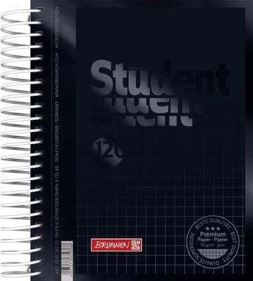 Brunnen 106724290 Collegeblock Student Premium Colour Code A6 5 mm kariert Deckbla