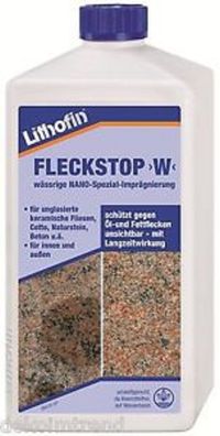 Lithofin Fleckstop W Imprägnierung Reiniger Putzmittel 1 L