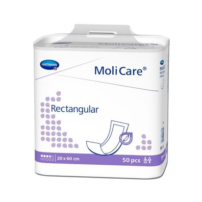 Hartmann MoliCare® Rectangular Einlage, 4 Tropfen - 50 Stück | Packung (50 Stück)