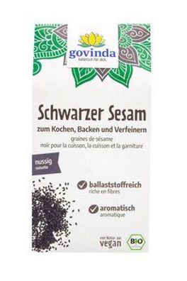 Govinda 6x Schwarzer Sesam ganz 200g