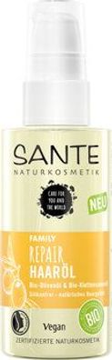 Sante 3x SANTE Repair Haar-Öl Bio-Olivenöl & Bio-Klettensamenöl 75ml 75ml