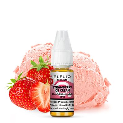 ELFLIQ - Strawberry Ice Cream - Nikotinsalz Liquid